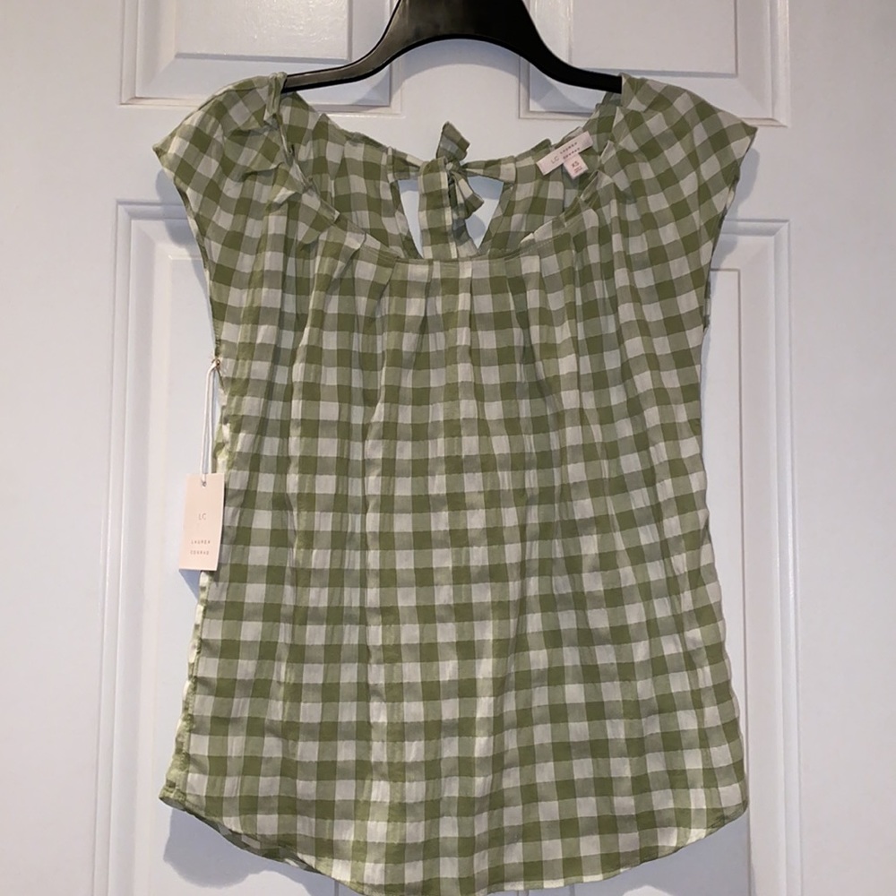 Lauren Conrad Pleat Neck Top